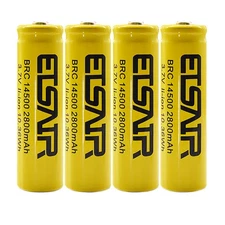 14500 Rechargeable Batter.y Li-ion 3.7V  2800mAh USA FAST SHIPPING 4PCS Batter.y