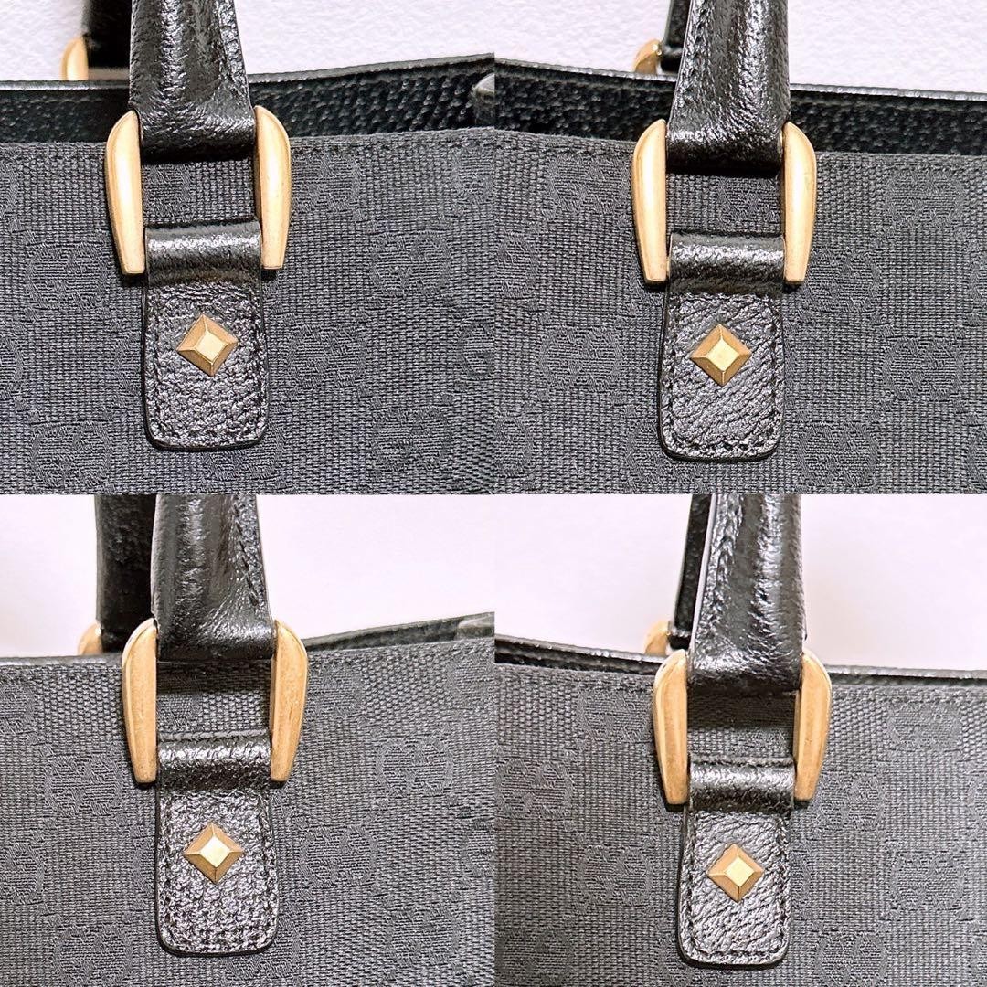 GUCCI GG Canvas Tote Bag Leather Handles A4 Size Excellent Condition thumbnail 4