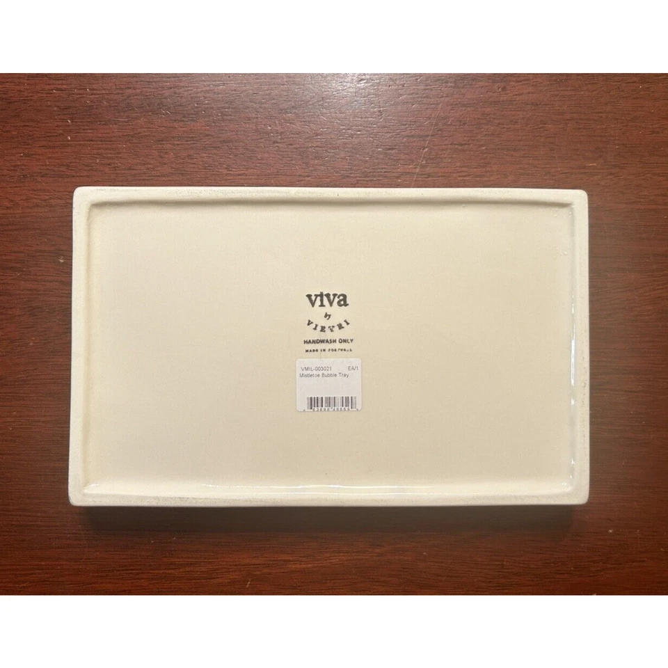 Bandeja de burbujas de muérdago Viva by VIETRI vacaciones de Navidad Foto 3 de 4