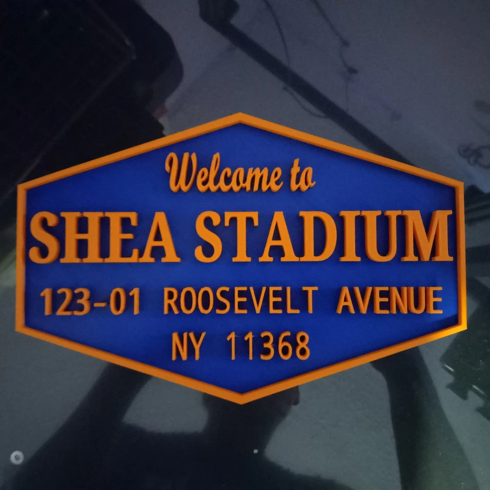 15 INCH SHEA STADIUM 3D Stadium SIGN MLB METS BASEBALL MAN CAVE-3D printed - Image 2 of 4