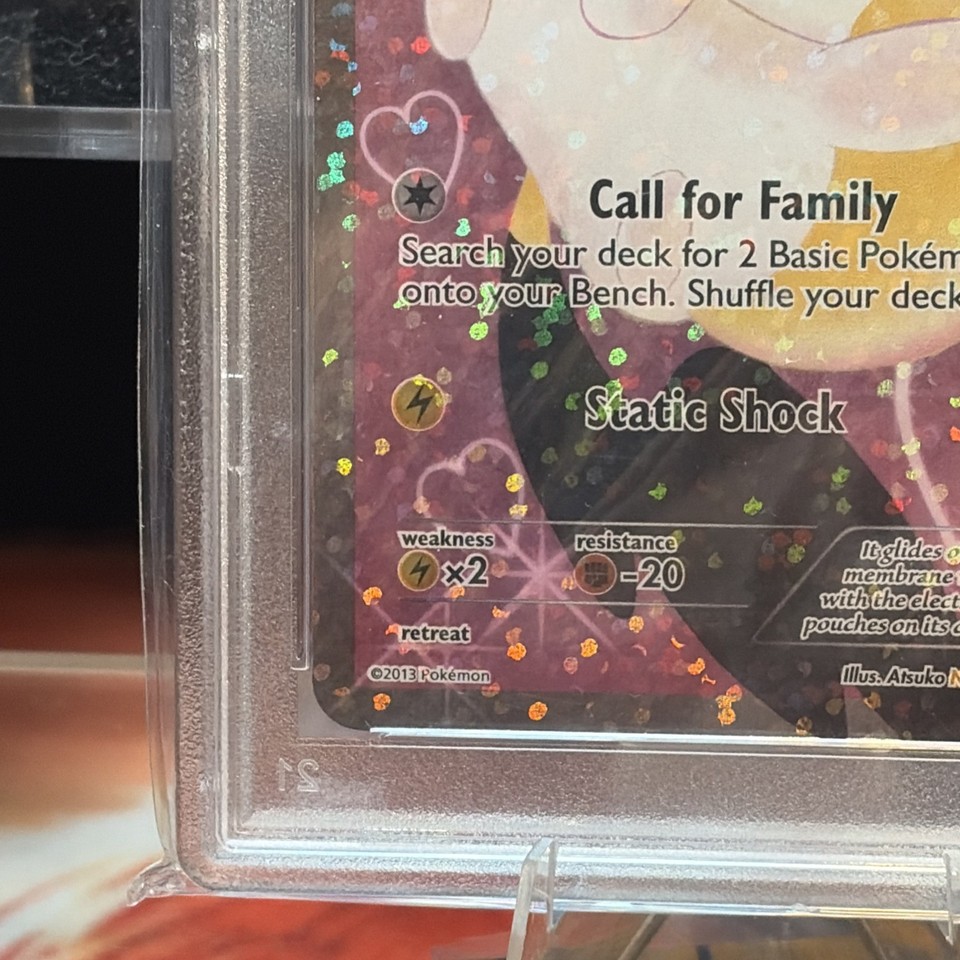 Pokémon TCG Emolga Legendary Treasures Radiant Collection PSA 8 (Rare