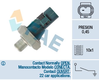 12571 OIL PRESSURE SENSOR GAUGE FAE FOR SEAT LEON ST,LEON,LEON SC 1.8L 132KW - Picture 2 of 5