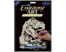 Royal Brush Manufacturing Engraving Art Glow in the Dark T-Rex RBMGLO12 
