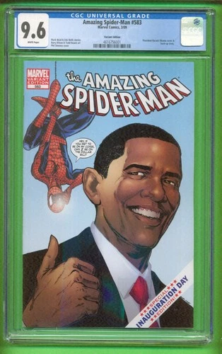 Amazing Spider-Man #583 CGC 9.6 NM+ OBAMA INAUGURATION VARIANT Marvel 2009 443