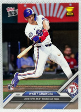 2024 Topps Now - Rookie Cup - Wyatt Langford RC-9 - Rangers!