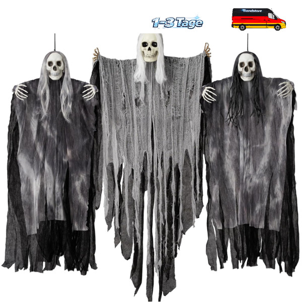 HäNgende Halloween Dekoration Sensenmann 3 StüCk Gruselig Outdoor-image