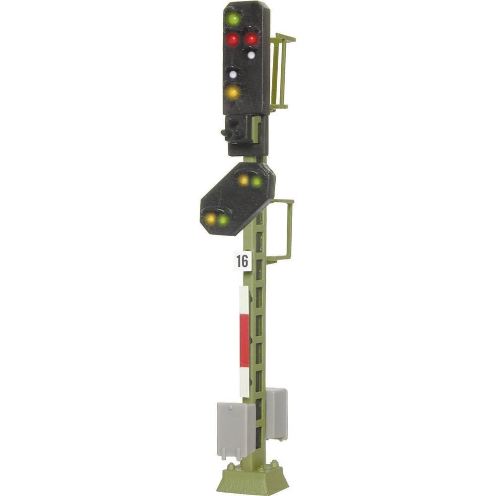 Signal avertisseur N Viessmann 4416 en laiton avec LED pour modélisme ferroviaire