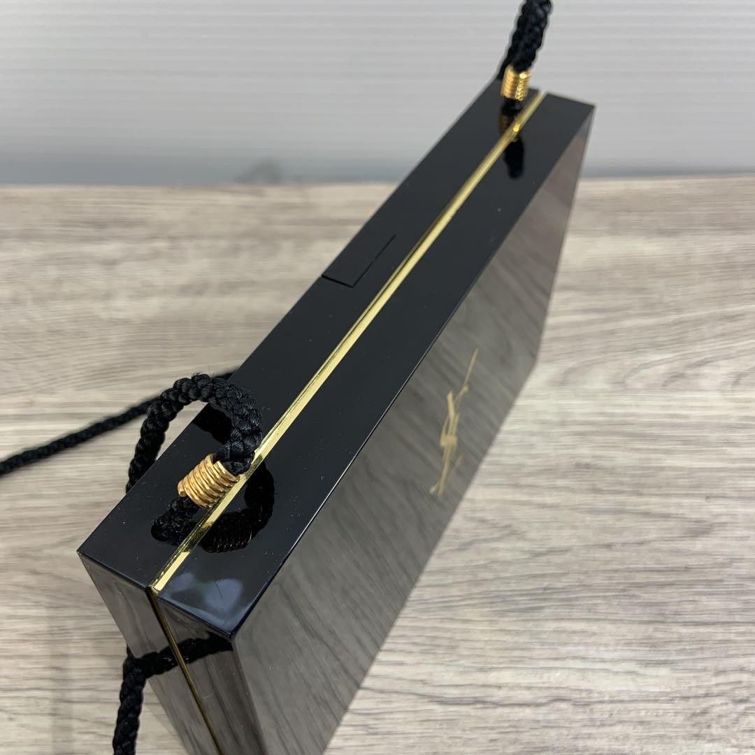 SAINT LAURENT Astuccio trucco YSL cosmetico rigido con tracolla a specchio