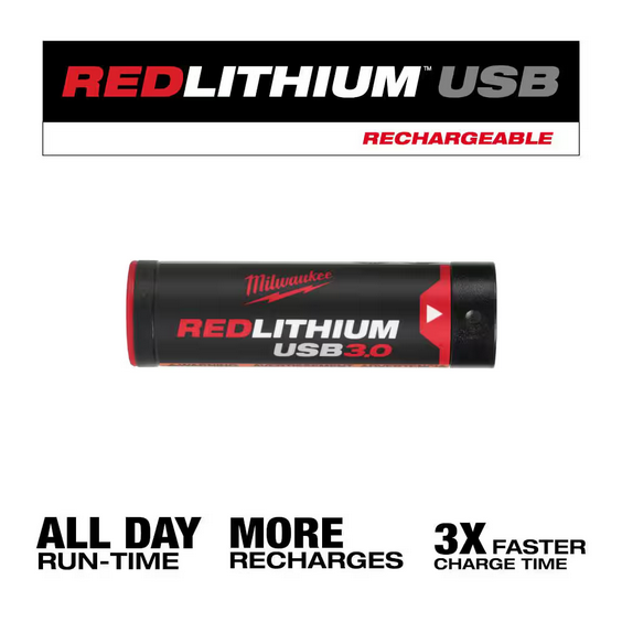 milwaukee flashlight charger 2161-21-48-59-2013 1100 Lumens LED USB Rechargeable Twist Focus with REDLITHIUM USB and Portable Power Source Kit changer for professionals Milwaukee 48-59-2012 REDLITHIUM USB Charger