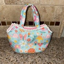 Sassy Pet Saks By Douglas Girls Spring Floral Teal Pink Orange Mini Bag 3619