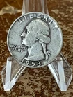 1953 D  Washington Silver Quarter, Average Circulated 90% Silver  # RJ37