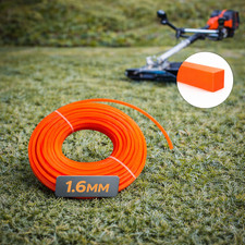 Orange Square Strimmer Line 1.6mm X 15M For Petrol Strimmers Strimmer Wire Cord 0.23 per metre