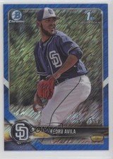 2018 Bowman Chrome Prospects Blue Shimmer Refractor /150 Pedro Avila #BCP40 07d9
