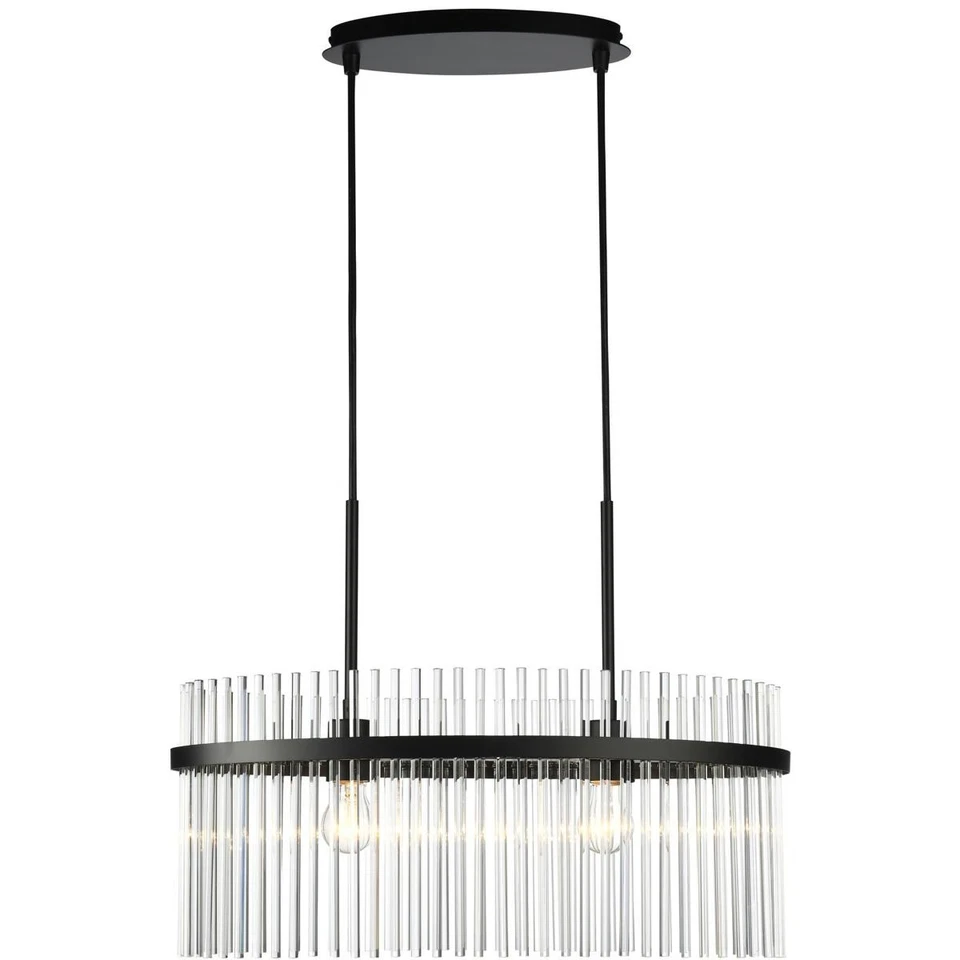 Lámpara de techo negra Artcraft Lighting AC12082BK Ava 2 luces 23,6 pulgadas Foto 3 de 4