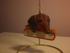 Dog Ornament - Red Dachshund