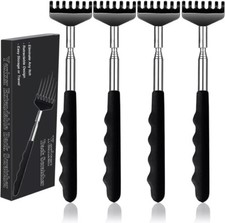 4 Pack Back Scratcher Extendable Metal Portable Back Scratcher for Men Women Adu