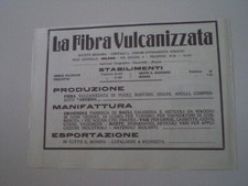 advertising Pubblicità 1922 LA FIBRA VULCANIZZATA