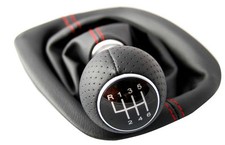 FÜR VW PASSAT 3B 3BG 6 GANG SCHALTKNAUF SCHALTSACK SCHALTMANSCHETTE NAHT ROT