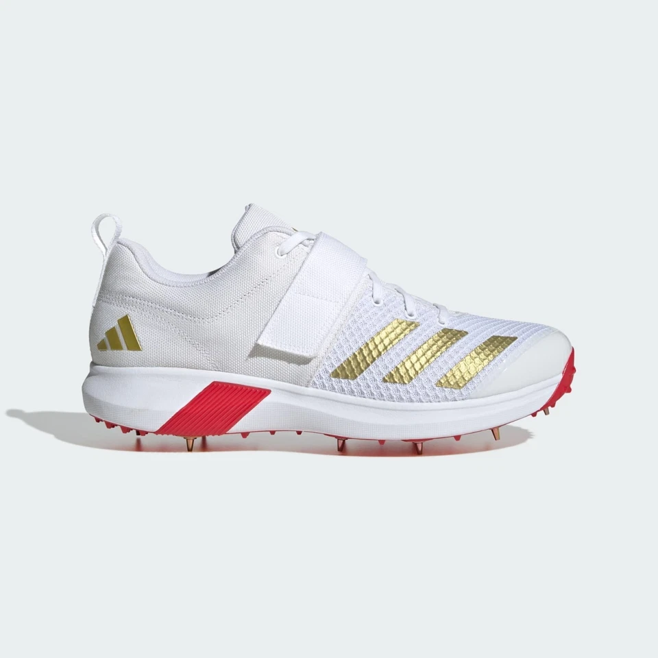 adidas Adipower Vector 20 Cricket Shoes Mens White / Gold Spikes - Image 2 of 4