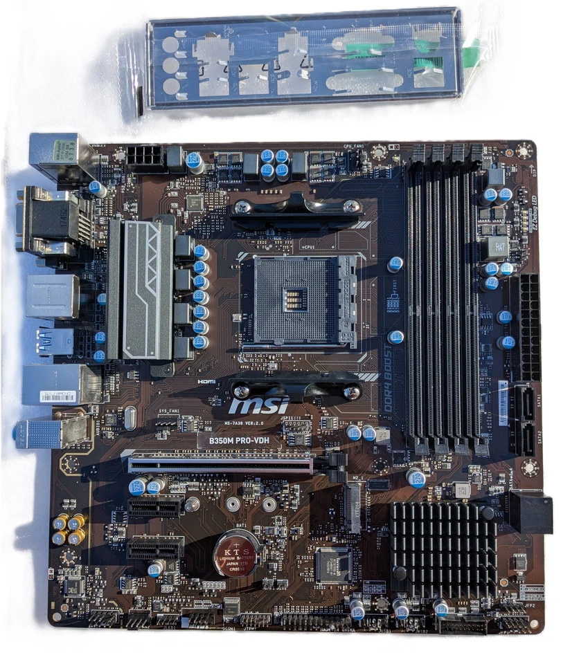 MSI B350M PRO-VDH - AMD B350 - 4x DDR4 Slots - mATX Mainboard Sockel AM4