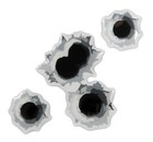 Transparent 3D Aufkleber Einschusslöcher Deko für Motorrad Helm Auto : Schwarz