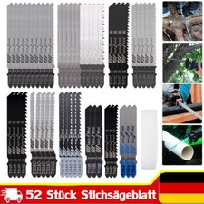 52 tlg Profi Stichsägeblätter T-Schaft Stichsägeblatt Set Für Holz Metall PVC