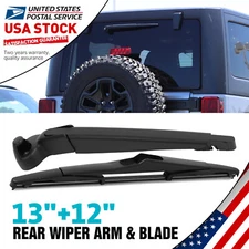Rear Wiper Blade & Arm 13"+12" All Season Fit For Jeep Wrangler JK 2018 OEM US