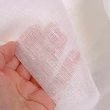 100% linen light white fabric SHEER weight 95gsm gauze flax Lithuanian Linen
