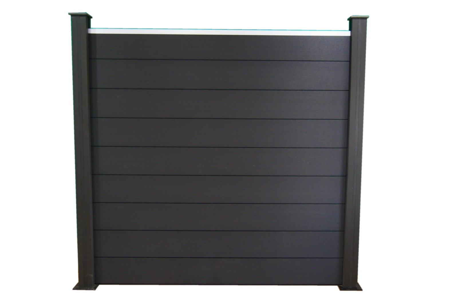 WPC Classic Zaun Sichtschutzzaun KomplettSet mit