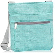 Thirty One bag Organizing Shoulder Bag Turquoise Cross Weave