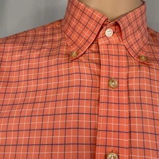 SCOTT BARBER M Medium Mens Shirt Check Button Down All Luxury Cotton