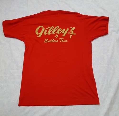 Vintage Gilley's Endless Tour mens T-shirt Lg Red, Gold 2 sided, single stitch - Picture 9 of 10