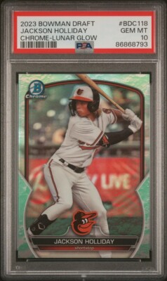 Jackson Holliday PSA 10 Bowman Draft Chrome Lunar Glow Refractor 