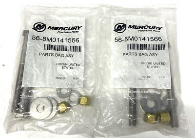 -NEW- Mercury 8M0141566, Transom Bolt Parts Bag Kit Assembly - 2 Pack