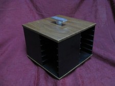 Vintage 24 slot 8 Track Tape Storage Rack Holder Spinner Carousel Lazy Susan