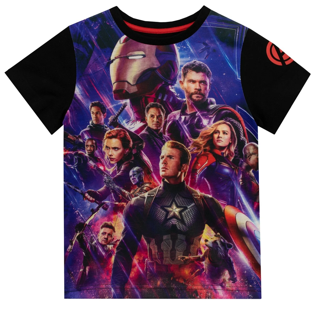Marvel Avengers T Shirt Kids Boys 5 13 Years Top Tee Short Sleeve T Shirt Purple