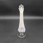 Fenton Glass Opalescent Country Garden Swung Bud Vase Art Glass Signed
