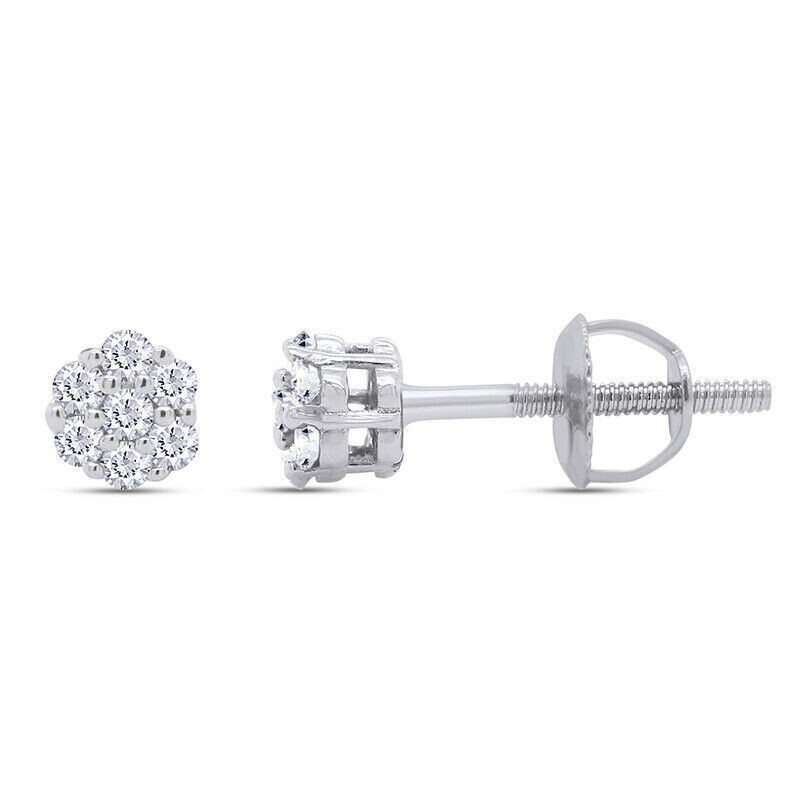 TATIANA☆[Silver925]Moissanite 1Carat Earring 1 Carat Moissanite 925 Sterling Silver Flower Earrings