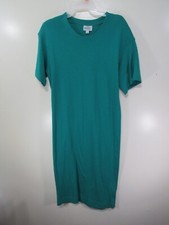 Womens Windridge Dress Size M Green Pull Over Round Neck Short Sleeve Casual