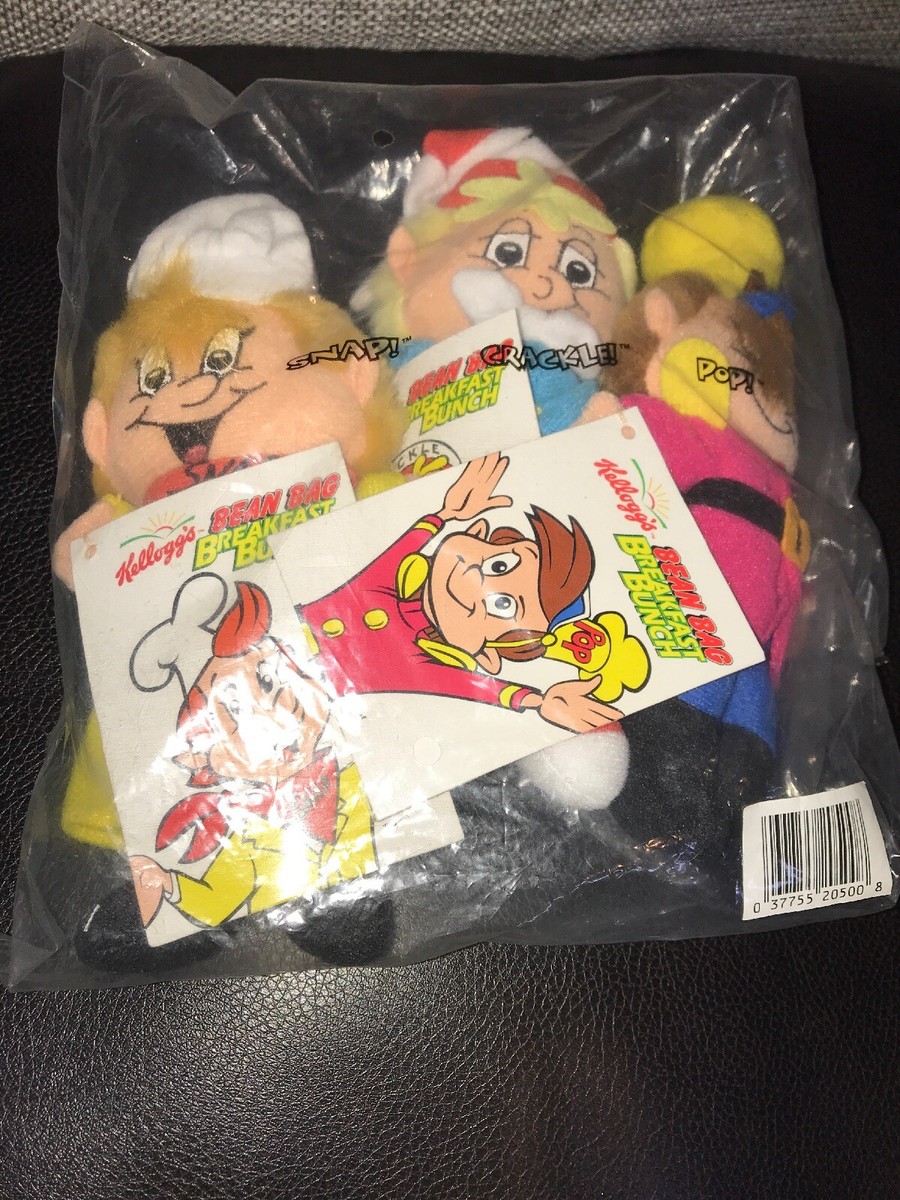 ◇ Kellogg's Rice Krispies Dolls 3体セット NIP KELLOGG'S RICE KRISPIE Plush Dolls, Set of 3, Snap, Krackle