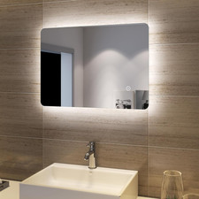 Specchio Da Bagno Illuminato a LED, Specchio Da Parete Da Bagno 70 X 50Cm Modern