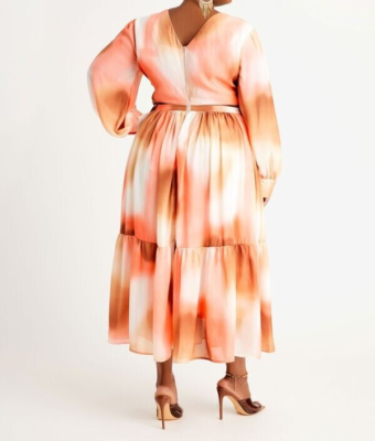 nwt ASHLEY STEWART Cut out Printed Maxi Dress 22 - 24 | eBay