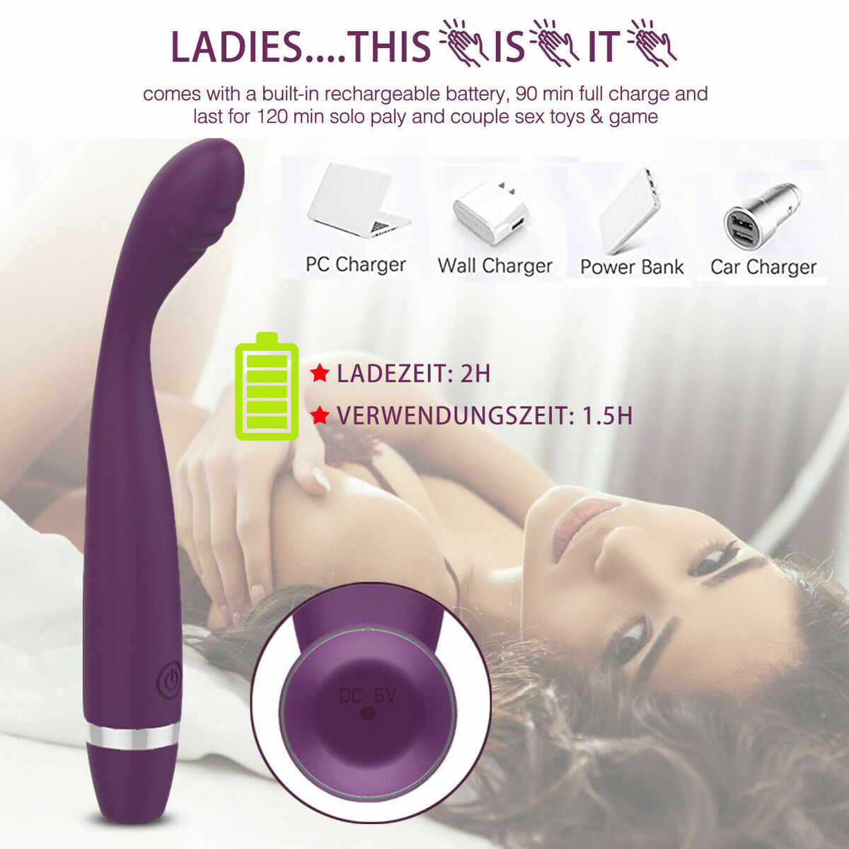 G-Spot Dildo Finger Vibrator Clitoral Stimulation Sex Toy for Women Orgasm Soft eBay