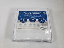 SureGuard Queen Size Mattress Protector Waterproof Hypoallergenic Cotton Terry
