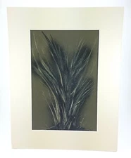 Painting of Floral Green Plant signed by artist Jason Girard with a mat board.