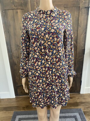 ZARA BASIC Women's Long Sleeve Floral Dress Size Small***