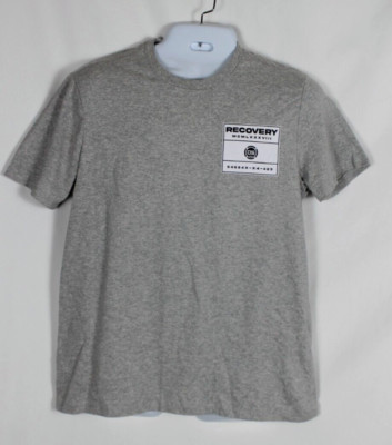 Koton Casual Pages  Recovery Gray Men T-Shirt Size Medium Crew Neck Short Sleeve