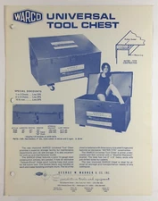 WARCO Universal Tool Chest Vintage Advertising Brochure George W Warner Co 1970s