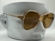 NEW Vintage Oversize Sunglasses Non RX Brown/White Plastic Frame USA Made