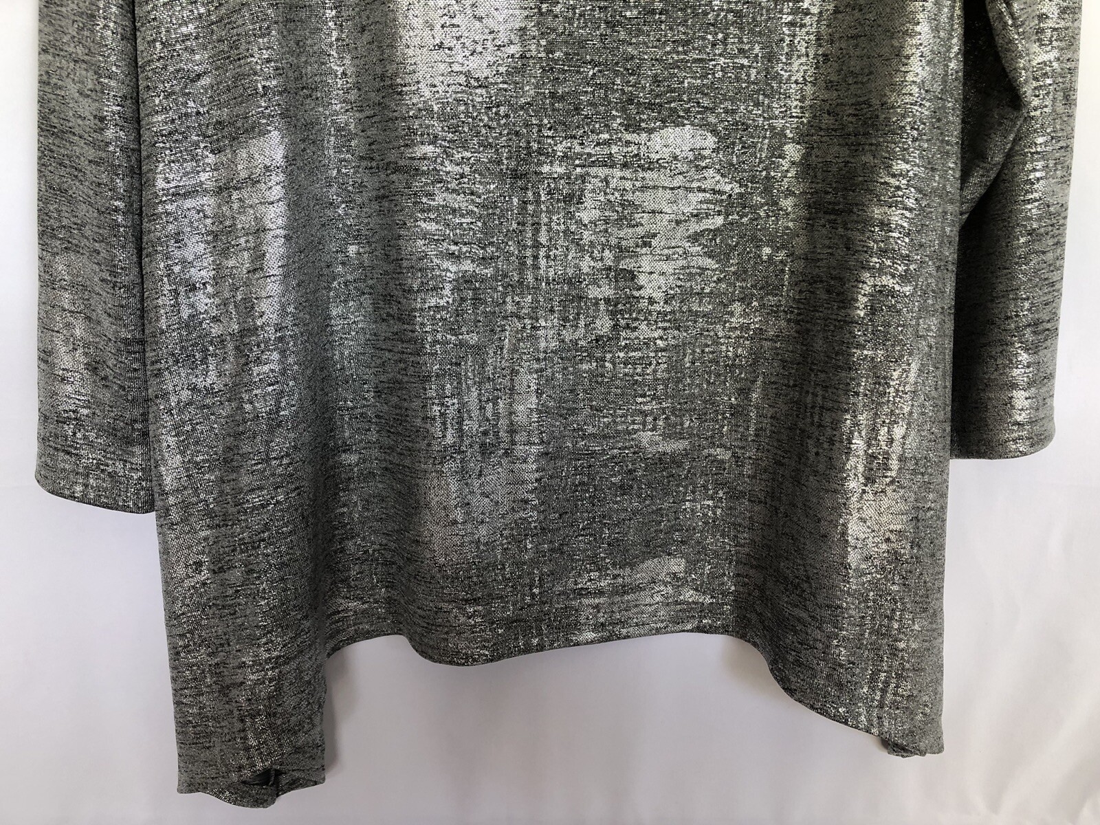 Ruby Rd. Petite Womens Pullover Blouse Silver Met… - image 9